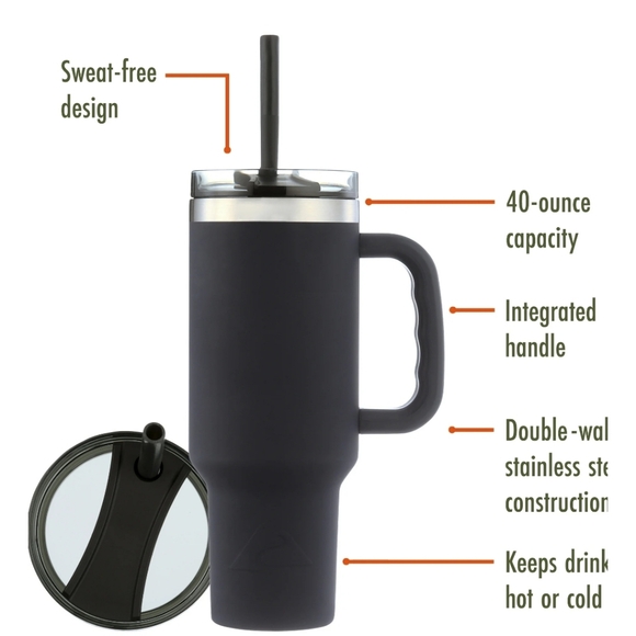 Oak Trails 40 oz. Stainless Steal Tumbler Hot or Cold W/Handle - Picture 10 of 10